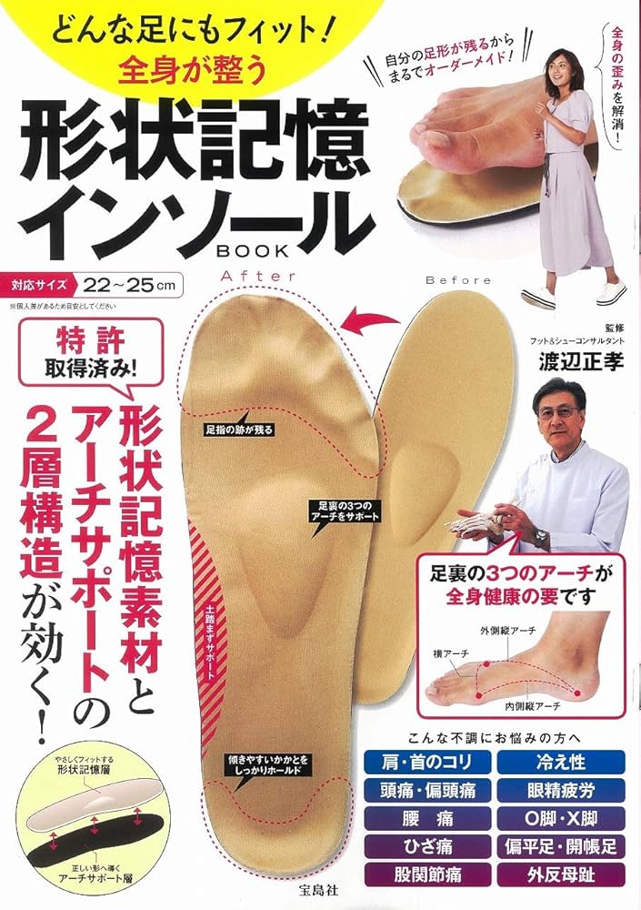 どんな足にもフィット! 全身が整う形状記憶インソールBOOK